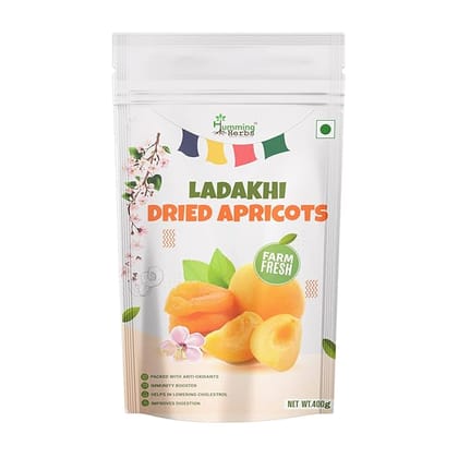 Humming Herbs Ladakhi Natural Sun Dried Apricot/Khumani, 400 gm