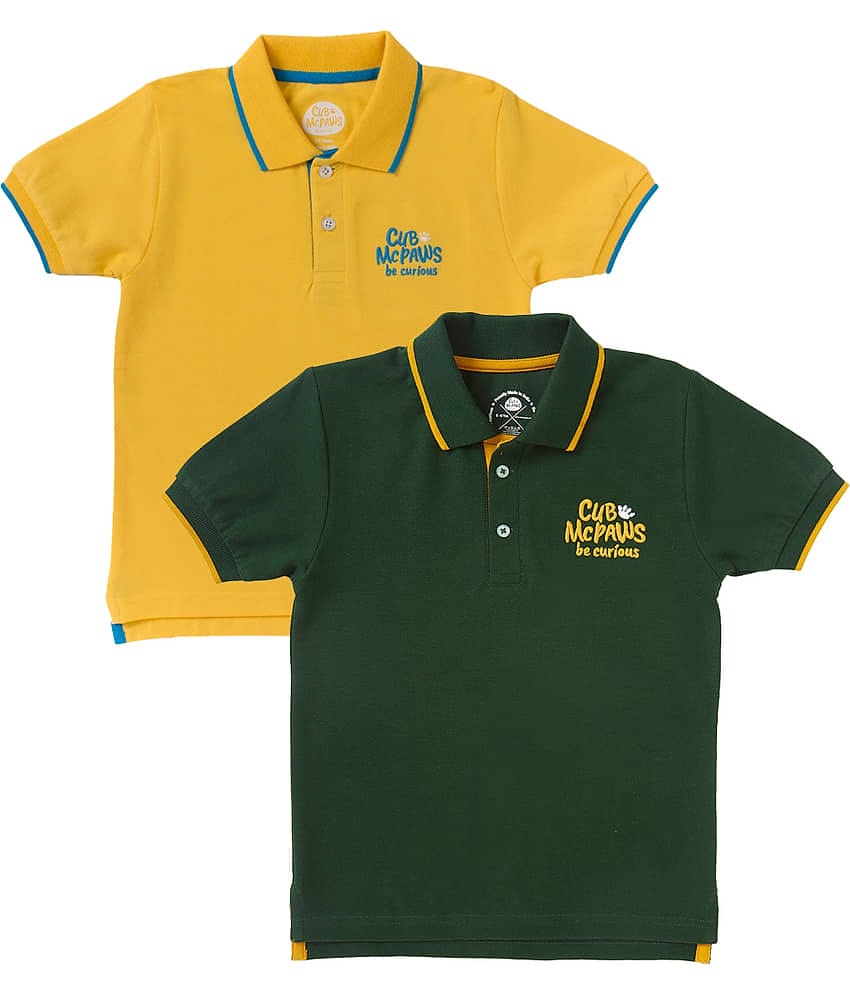 Cub Mcpaws Pack of 2 Boys Cotton Blend T-Shirt ( Multi Color )