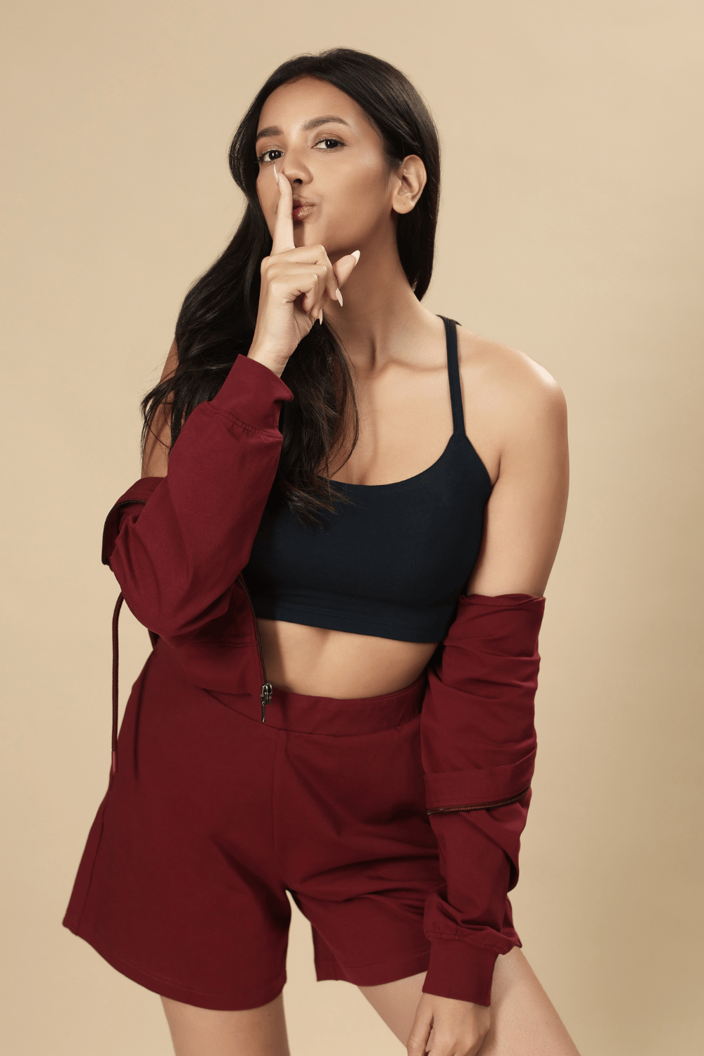 Play Co-Ord Set Carbon Sangria-XS / XS