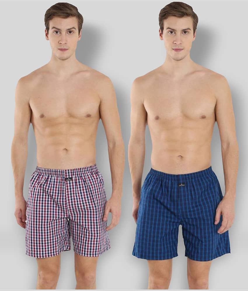 Jockey - Multi Cotton Men's Shorts ( Pack of 2 )