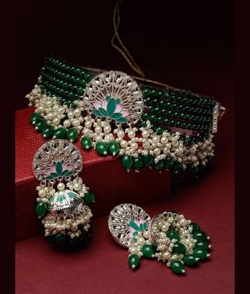 Studio Sukkhi - Green Alloy Necklace Set ( Pack of 1 )