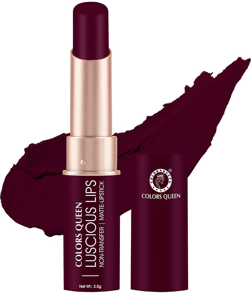 Colors Queen Luscious Lips Non Transfer Creamy Matte Lipstick 3.5g, Brink of Pink (Shade - 07)