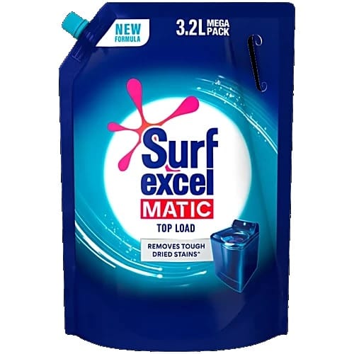 Surf Excel Matic Top Load Liquid Detergent, 3.2 L Pouch