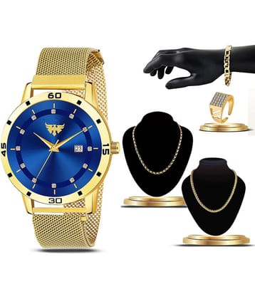 Fadiso Fashion Gold Metal Analog Men's Watch