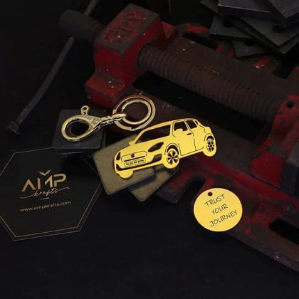 Maruti Suzuki Swift Keychain-Side View / Gold