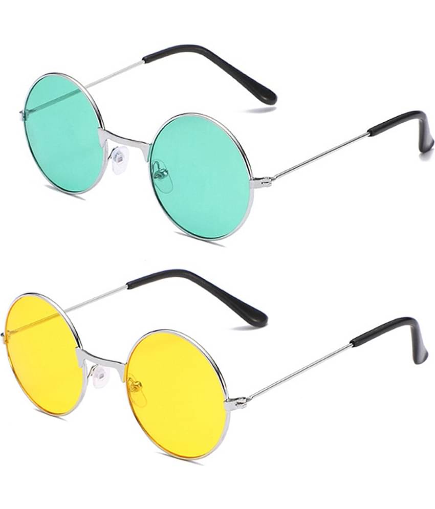 Elligator Silver Round Sunglasses ( Pack of 2 )