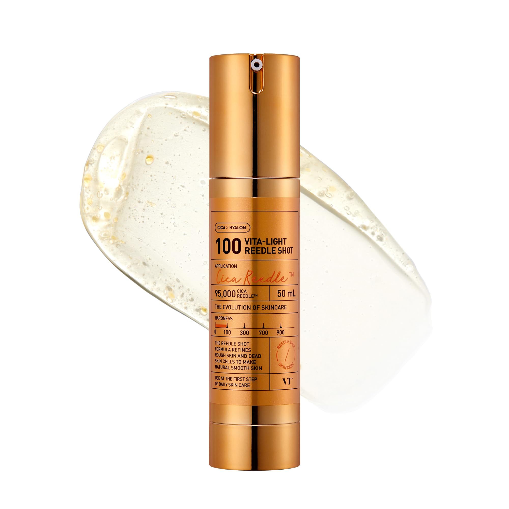 VT COSMETICS Vita-Light Reedle Shot 100, Serum with Vitamin C Capsules, Vitamin E, Hydrating Care, Korean Skincare for Sensitive Skin 1.69Fl Oz(50ml) VT COSMETICS Vita-Light Reedle Shot 100, Serum with Vitamin C Capsules, Vitamin E, Hydrating Care, Korea