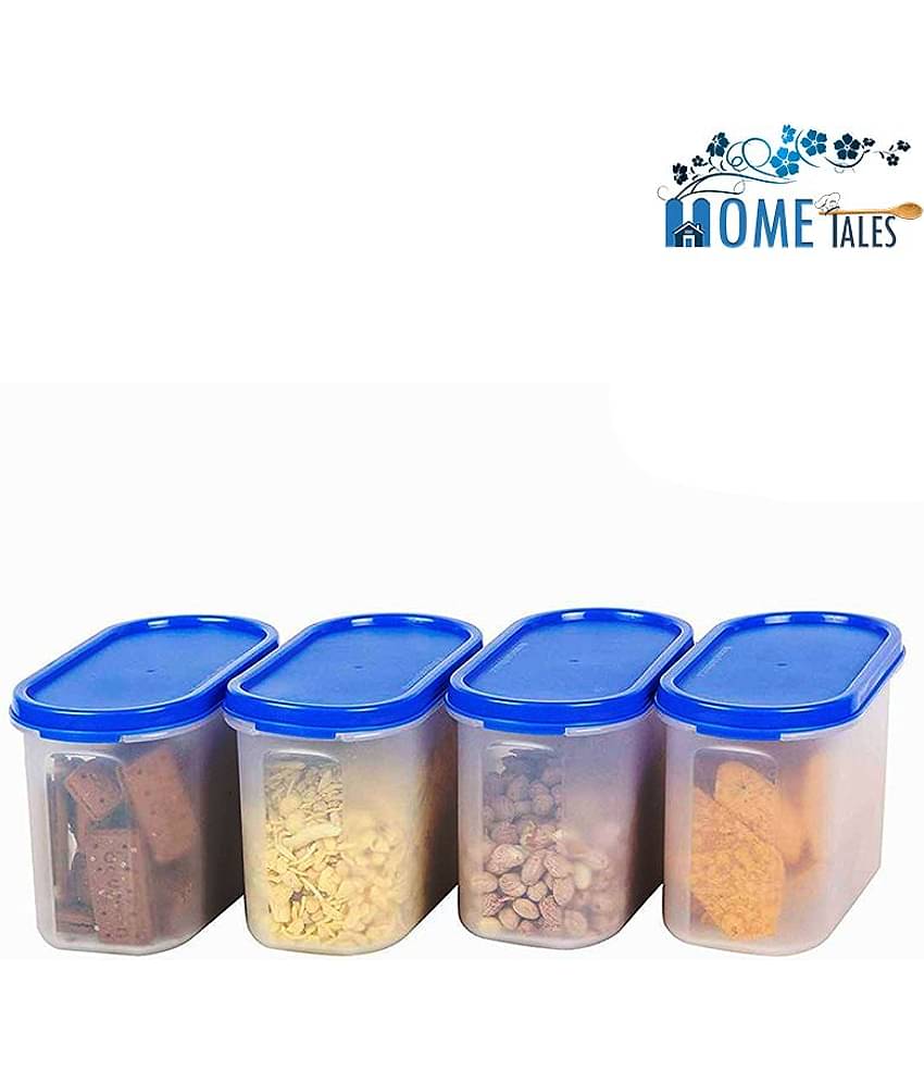 iview kitchenware Multi-Purpose Container 1000ml,Blue Lid (4U)