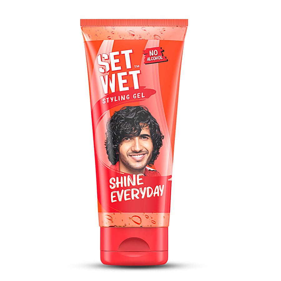 Set Wet Styling Hair Gel For Men - Shine Everyday, 50 Ml Tube