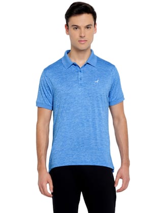 Active wear Kooltex Polo Neck T-Shirt for Men - Sky Blue-S / Sky Blue