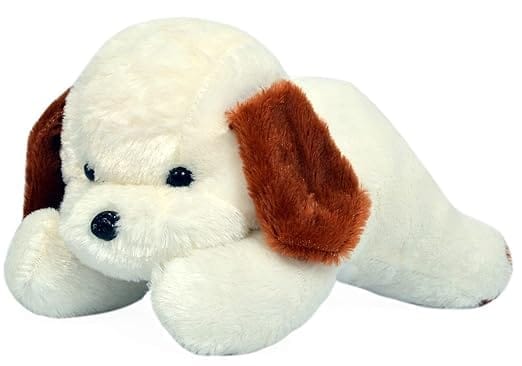 Richy Toys White Dog Cute Plush Soft Toys for Kids Birthday Gift_assorted colour