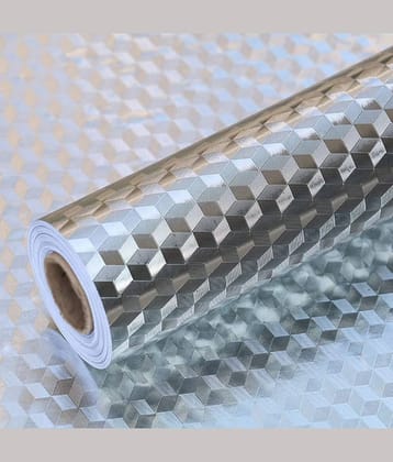 RAVARIYA GRAPHIC KITCHEN CHECKS DECOR FOIL STICKER (200*60CM) Wall Sticker ( 200 x 60 cms )