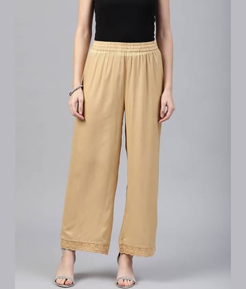 Juniper - Gold Rayon Women's Palazzo ( Pack of 1 )