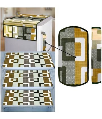 E-Retailer Set of 6 PVC Green Fridge Top Cover