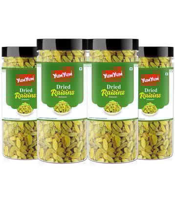 YUM YUM Premium Dried Raisins Kishmish 1kg (Pack of 4-250g Each)