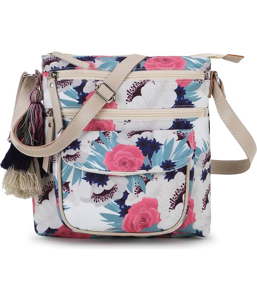 Anekaant Sling Bag Canvas Set of 1 ( Navy )