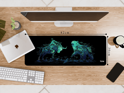 "TRADE LIKE A BULL" Gaming Mousepad- Elevate Your Gaming Experience-Large (30CM X 82CM)