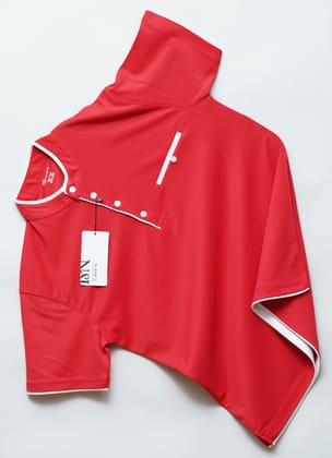 Red | Henley Neck T-Shirt | PocketCut-M