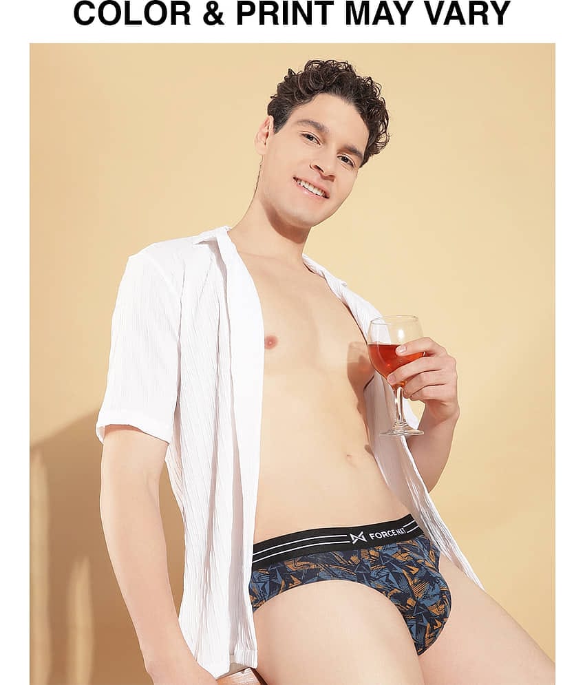 Force NXT Pack of 1 Cotton Briefs For Men's ( Multicolor )