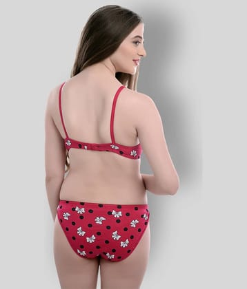 Softskin Pack of 3 Cotton Women's Bra & Panty Set ( Multi Color )