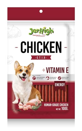Jerhigh Chicken Stix (100gm) For all Life Stages Dog Treats