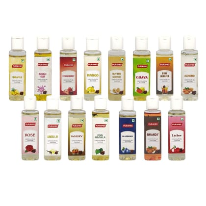 Puramio Combo Pack of Chocolate Oil Flavour's, 50 ml Each - Pack of 15 Puramio Combo Pack of Chocolate Oil Flavour's, 50 ml Each - Pack of 15