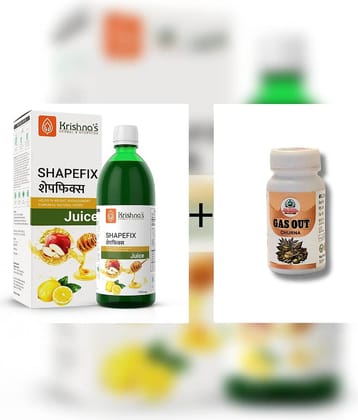 KRISHNA SHAPEFIX JUICE pack of 2 + GAS OUT CHURN