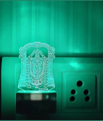 DIONA Night Lamp Tirupati Balaji Gopala LED Home Decor Divine, Kidsroom, Office