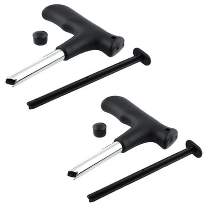 Silver Stainless Steel Coconut Opener Tool, Drill Cutter with Stick