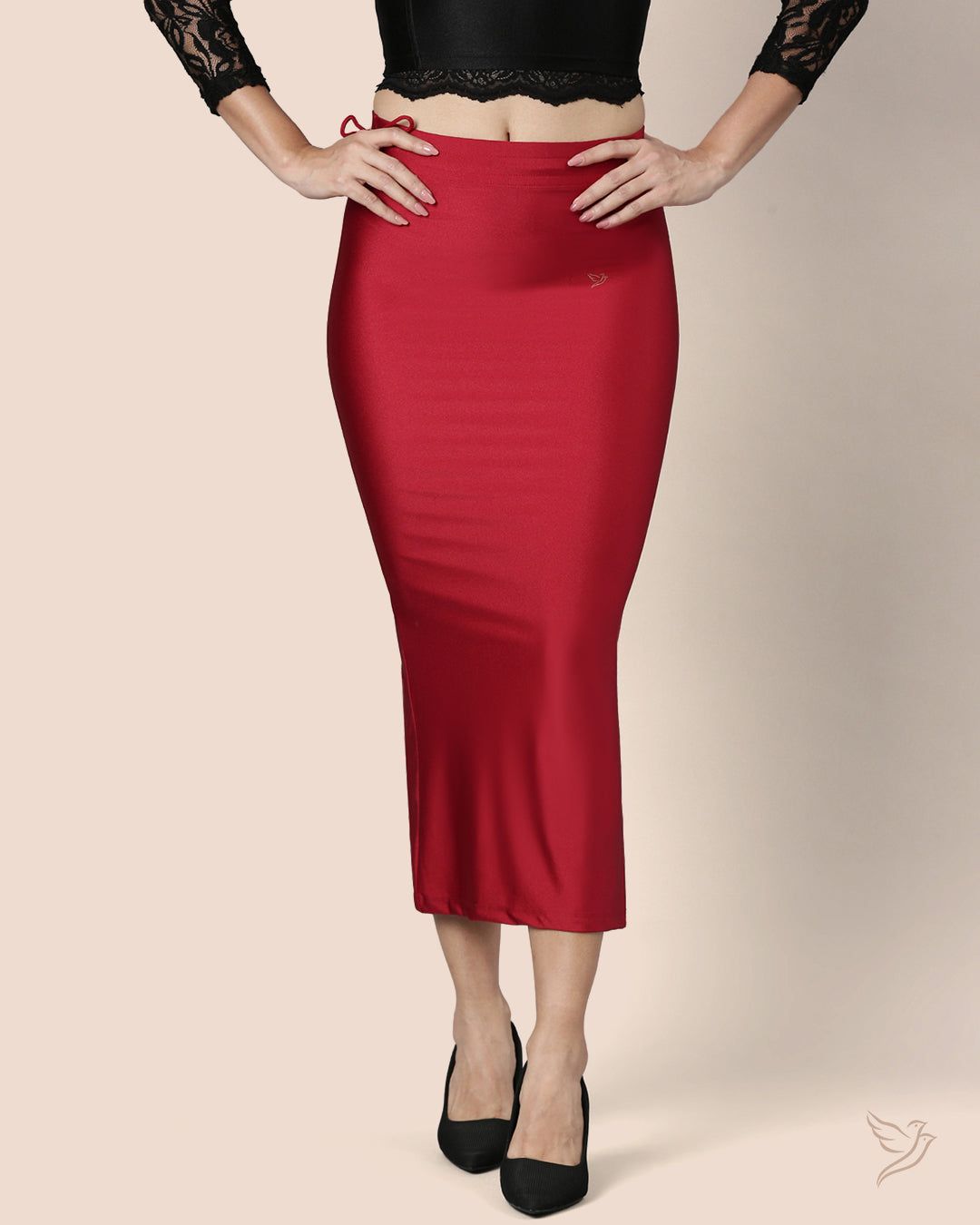 Straight Fit Saree Shaper - Red Velvet-S / Red Velvet