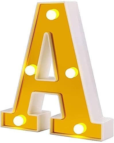 LED Golden Marquee Alphabet A-1PC - Party and Festive Needs | Buy online on ZillyBuy