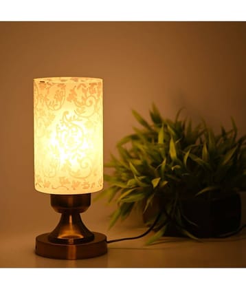 Somil - White Decorative Table Lamp ( Pack of 1 )