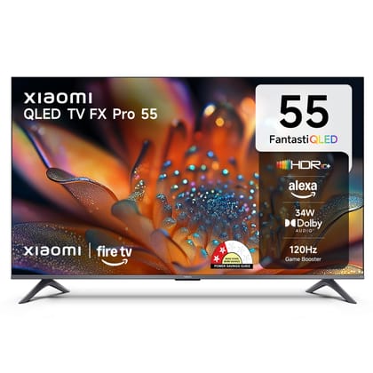 Xiaomi 138 cm (55 inch) FX Pro QLED Ultra HD 4K Smart Fire TV L55MB-FPIN black / 55 inches