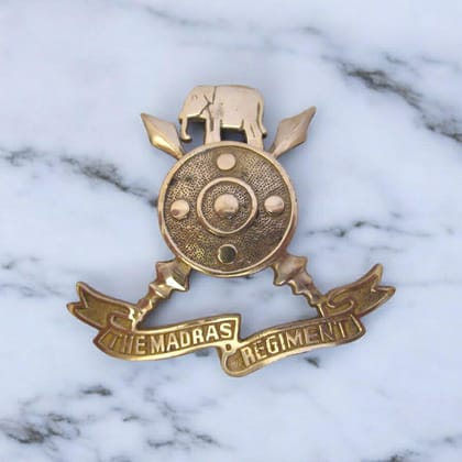 THE MADRAS REGIMENT Indian Police Military Navy Air Force CAST Safe Plaque Plate Crests Badge (714)