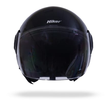 HIKER by VARROC | Orbit Pro Half Face Helmet for Men and Women, ISI Certified Helmet, Lightweight, Polycarbonate Visor for Clear Visibility, Easy to Maintain