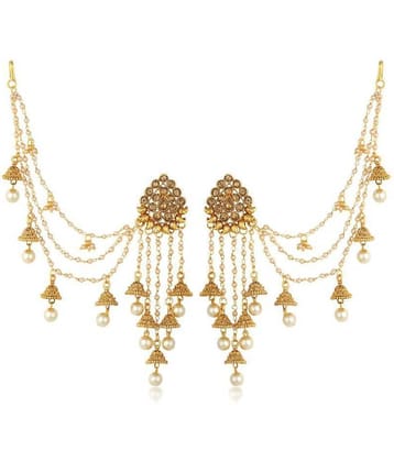 Sukkhi Bahubali Traditional Gold Plated Long Chain Jhumki Earrings For Women