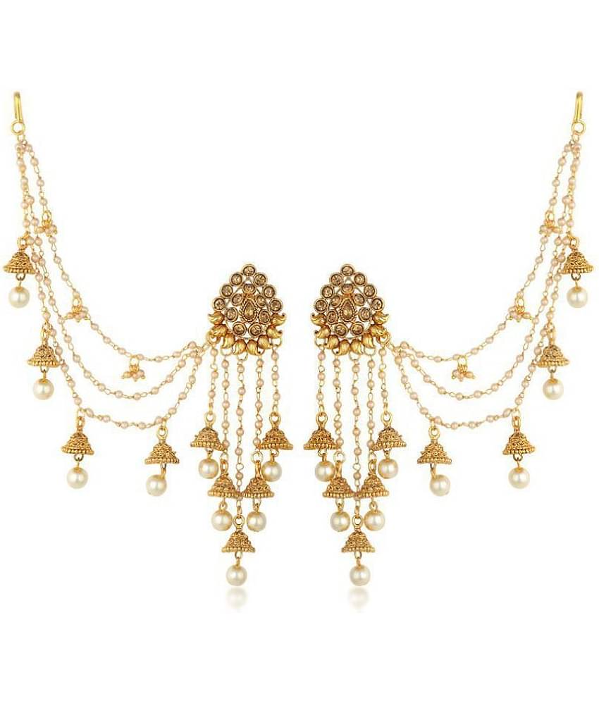 Sukkhi Bahubali Traditional Gold Plated Long Chain Jhumki Earrings For Women