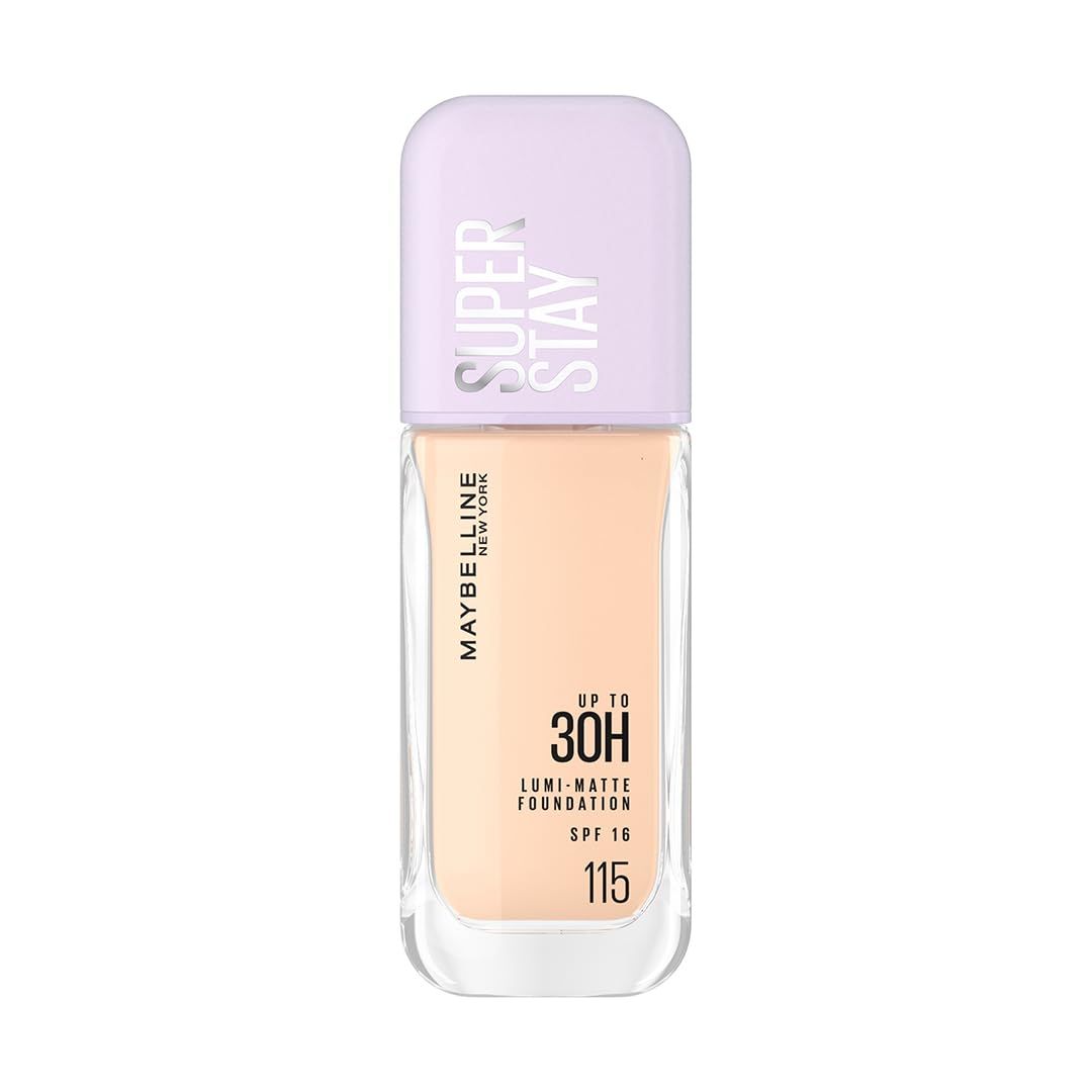 Maybelline New York Super Stay Lumi-Matte Liquid Foundation - 115, Up To 30H Long Wear, Water & Transfer Proof. SuperStay Lumi-Matte Liquid Foundation comes with Non-comedogenic & Vegan Formula | 35ml Maybelline New York Super Stay Lumi-Matte Liquid Foun