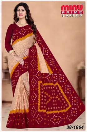 Bandhej kantha Saree