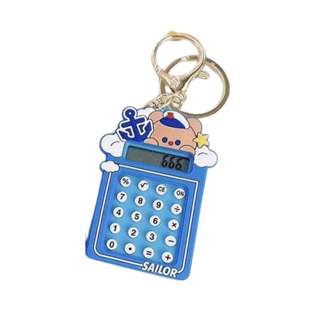 Kawaii Animal Sailor Calculator And Game Keychain - Single Piece-Bear