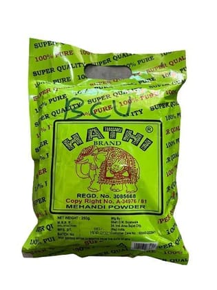 Hathi Brand Mehandi Powder, 100% Pure, Super Quality, Henna, 250G (Pack Of 1) Hathi Brand Mehandi Powder, 100% Pure, Super Quality, Henna, 250G (Pack Of 1)