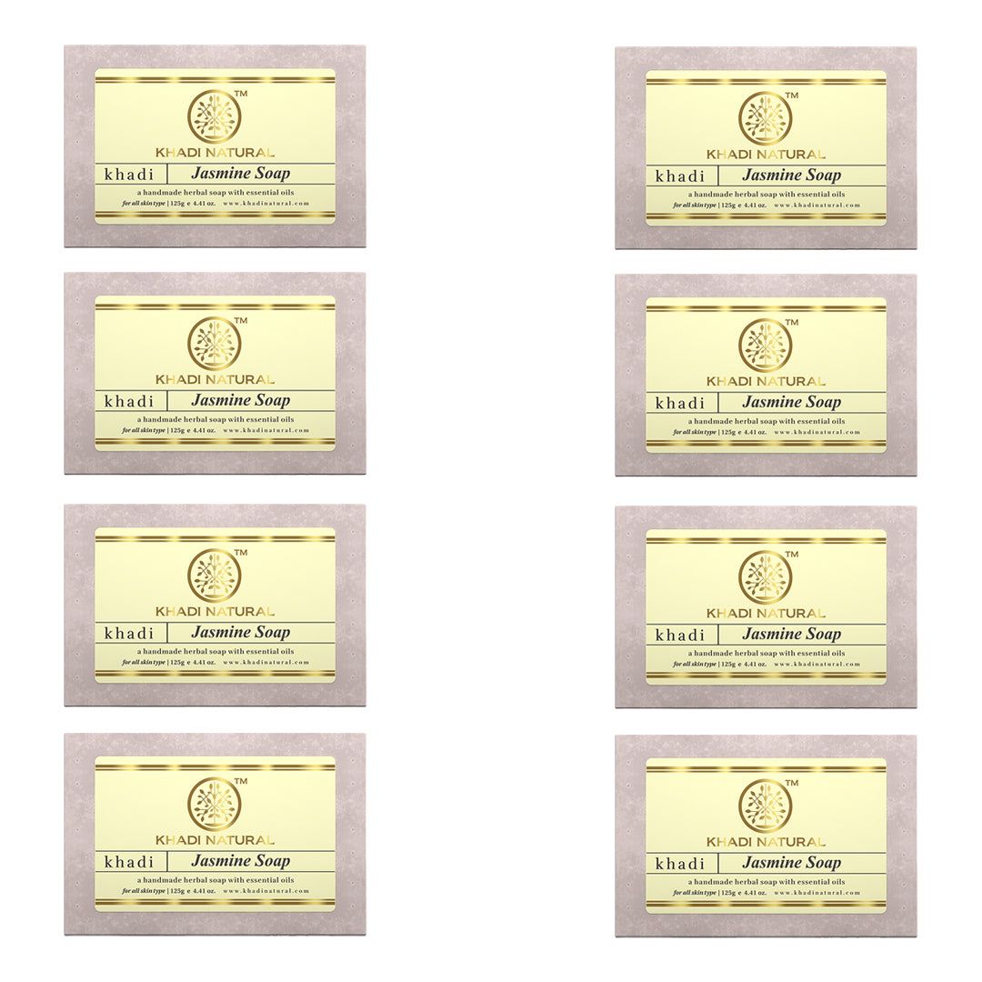 Khadi Natural Herbal Jasmine Soap Combo Pack Of 8 – 125gm Each