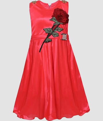 9stiches - Gold Lycra Girls Frock ( Pack of 1 )
