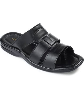 Liberty Black Men's Leather Slipper