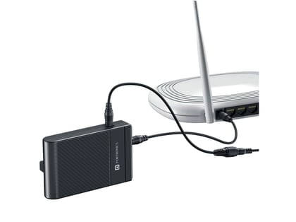 Portronics Power plus II Upto 4 Hours Backup, 2 x 2000 mAh Battery Capacity, 12V DC & Upto 3A Compatible Device, 2.1mm & 5.5mm DC Pin