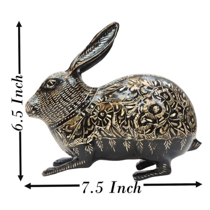 Brass Home Decorative Rabbit Showpiece Statue (ANMAS061 E)