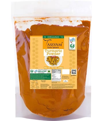 Tassyam Certifed 100% Organic Turmeric Powder 400 gm
