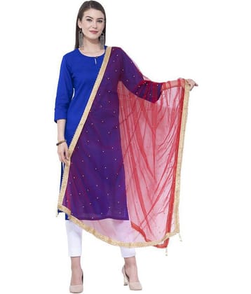 A R Silk Red Net Dupatta
