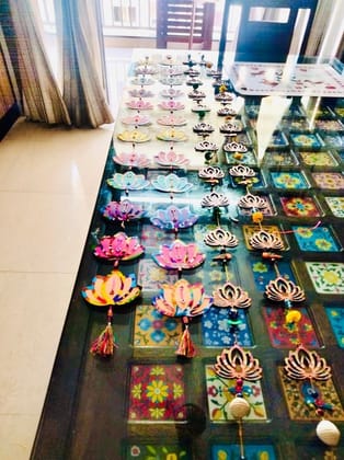 Sustainable Lotus Wall Hanging – 6 ft