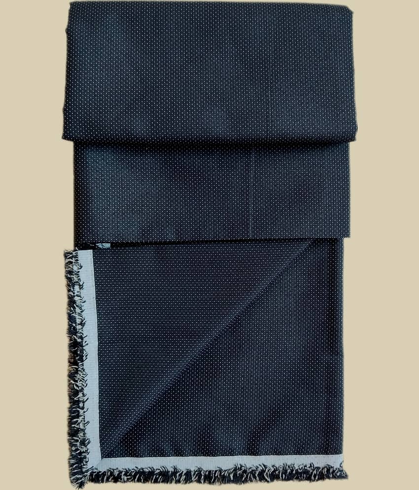 Makhanchor - Black Cotton Men's Unstitched Shirt Piece ( Pack of 1 )